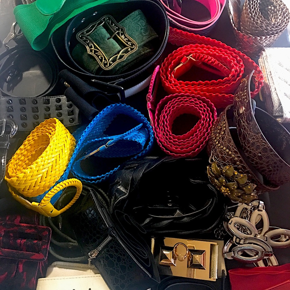 26 belts size large and medium almost every color